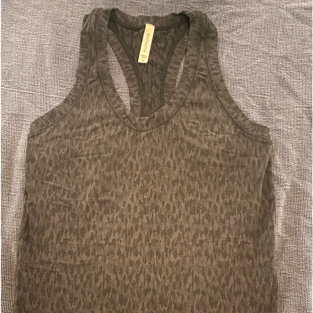 Athleta - black leopard tank